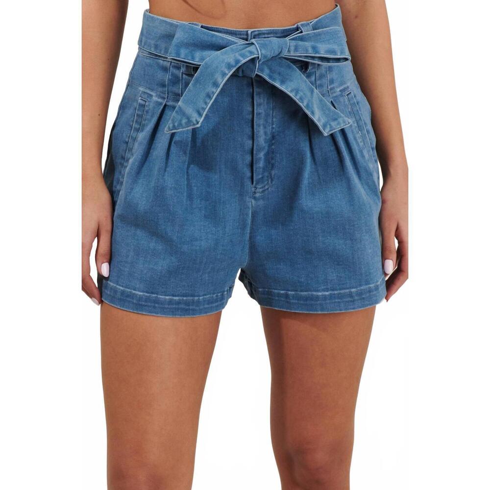 NEW SUGARLIPS zoey sky pleated denim short in blue